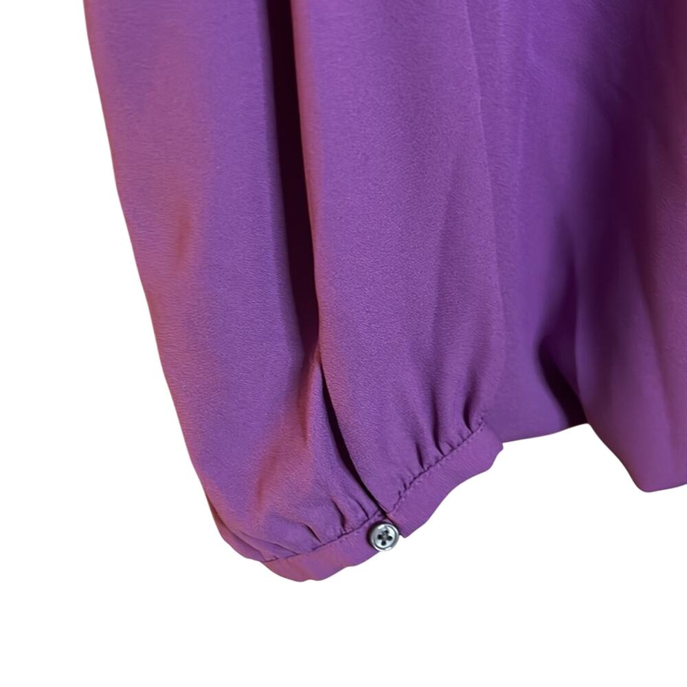 Banana Republic Women Purple Long Sleeve Blouse Size XS - Picture 7 of 8